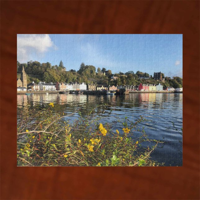 Puzzle Tobermory, Isla de Mull, Escocia con flores (Subido por el creador)