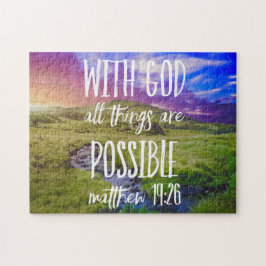 Puzzle Todas las cosas son posibles entre la Biblia y el 