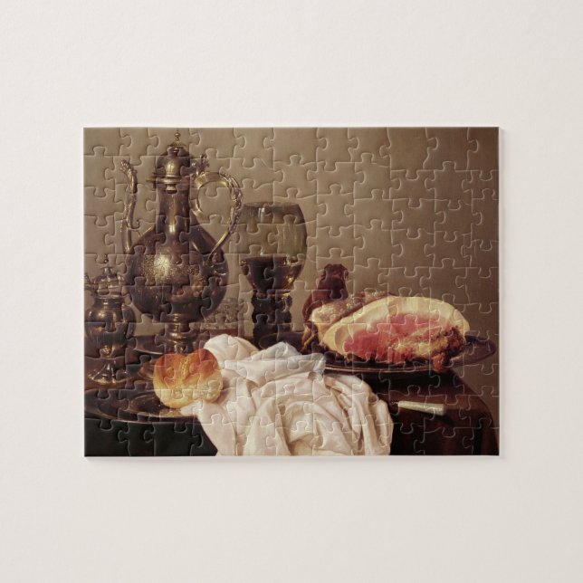 Puzzle Todavía del desayuno vida (aceite en el panel) (Horizontal)