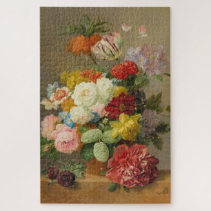 Puzzle Todavía la vida con Rosas y peones - Bloemers A.