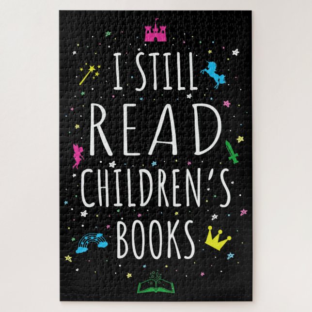 Puzzle Todavía leo libros para niños (Vertical)