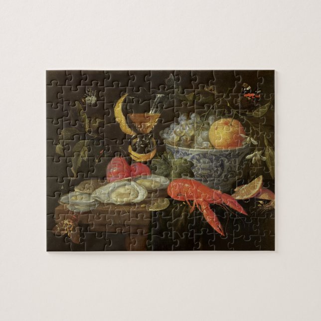 Puzzle Todavía vida con la fruta y los crustáceos, 1653 (Horizontal)