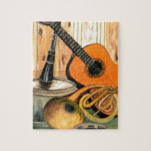 Puzzle Todavía vida con los instrumentos musicales