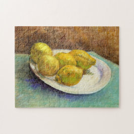 Puzzle Todavía vida con los limones en una placa