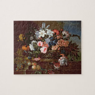 Puzzle Todavía vida de flores en una cesta