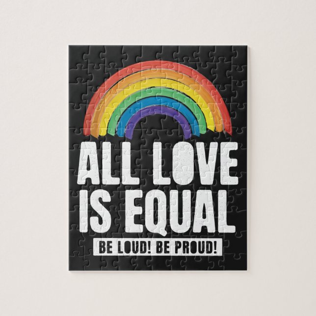 Puzzle Todo el amor es igual orgullo LGBT igualdad de der (Vertical)