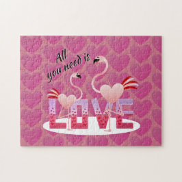 Puzzle Todo lo que necesitas es amor Flamingo 252 Piece P