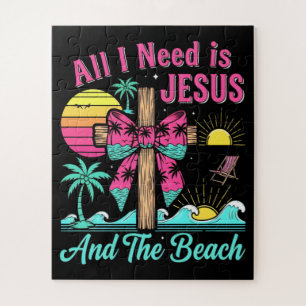 Puzzle Todo lo que necesito es Jesús y la playa