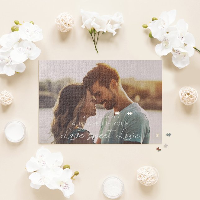 Puzzle Todo Lo Que Necesito Es Tu Amor, Personalizado De  (All I Need Is Your Love Sweet Love Custom Photo Jigsaw Puzzle)