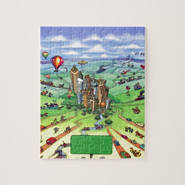 Puzzle Todos los caminos llevan a Atlanta Georgia (Vertical)