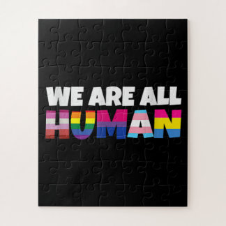Puzzle Todos somos humanos orgullosos LGBT, bandera arco 