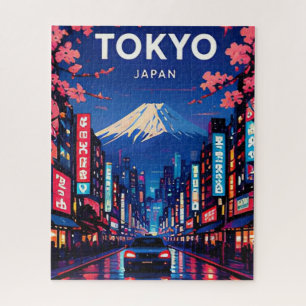 Puzzle Tokio Japón Skyline Neon Ciudad Moderna Aventura