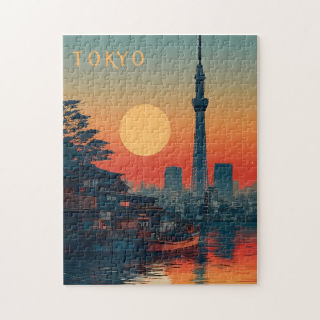 Puzzle Tokio Japón vintage (Vertical)
