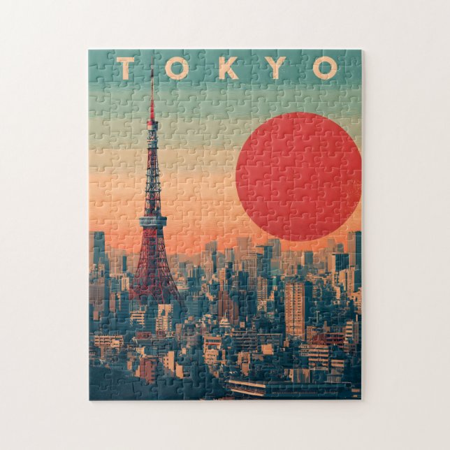 Puzzle Tokio Japón vintage (Vertical)
