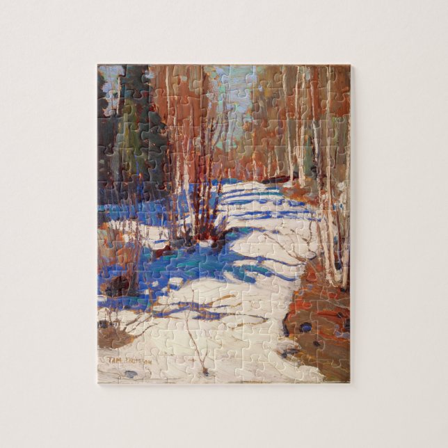 Puzzle Tom Thomson Pintando Camino Detrás De Mowat Lodge (Vertical)