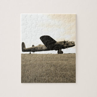 Puzzle Tono de la sepia del bombardero de Lancaster