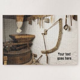 Puzzle Tonos de madera medievales de la escena de la gran