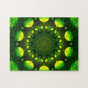Puzzle Tonos verdes   Mandala Art