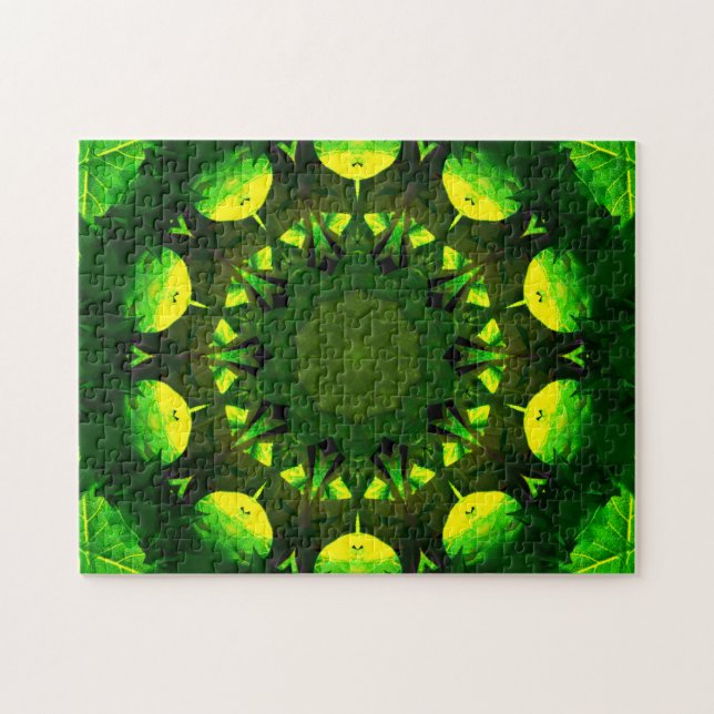Puzzle Tonos verdes | Mandala Art (Horizontal)