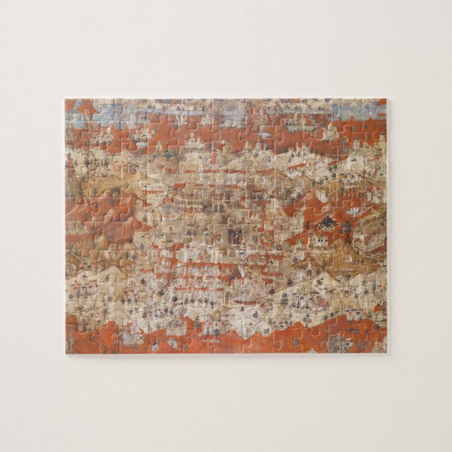 Puzzle Topografía del siglo XV de Palestina de la Tierra (Horizontal)