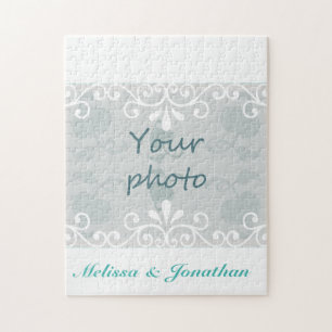 Puzzle Torbellino blanco, Boda de novias Verde azuladas