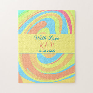 PUZZLE TORBELLINO DE PASTEL RETRO AGREGAR NOMBRE LETRA FE
