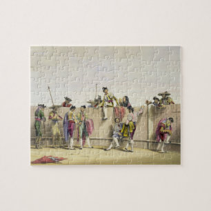 Puzzle Toreros que descansan entre los toros, 1865 (color
