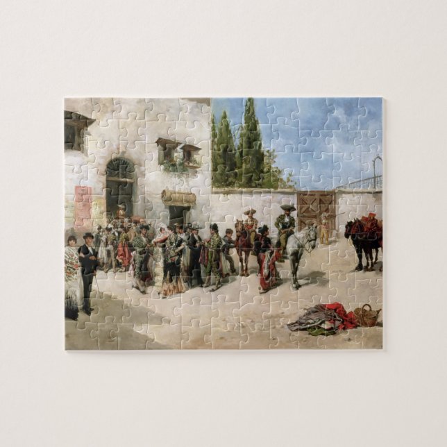 Puzzle Toreros que se preparan para la lucha (aceite en (Horizontal)
