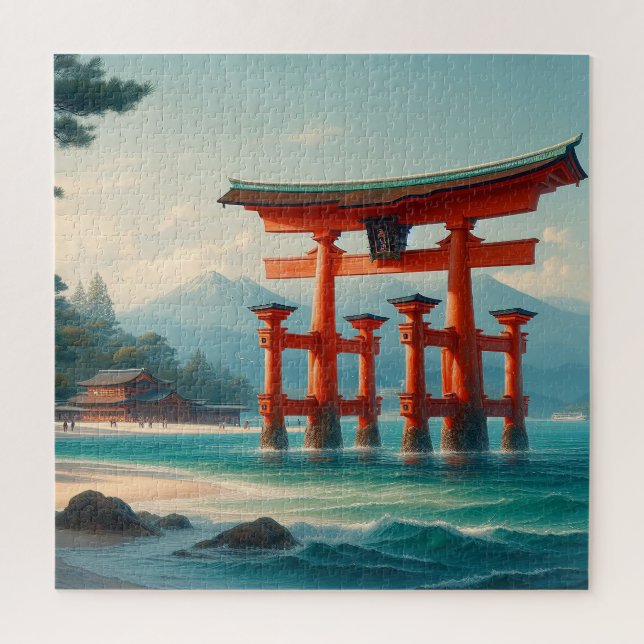 Puzzle Torii de Itsukushima, santuario de Itsukushima, Mi (Vertical)
