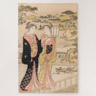 Puzzle Torii Kiyonaga Dos mujeres en un arte japonés en 