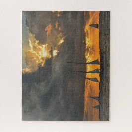 Puzzle Tormenta al atardecer en Key West, Florida