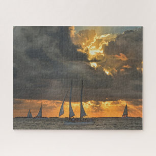 Puzzle Tormenta al atardecer en Key West, Florida