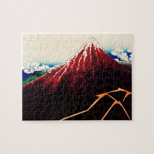 Puzzle Tormenta bajo la cumbre de Katsushika Hokusai