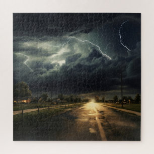 Puzzle Tormenta eléctrica en los suburbios