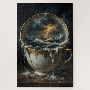 Puzzle  Tormenta En Una Taza De Té — Arte Surrealista De 