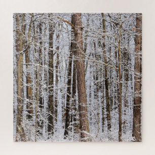 Puzzle Tormenta helada de invierno en el bosque - 20x20 p
