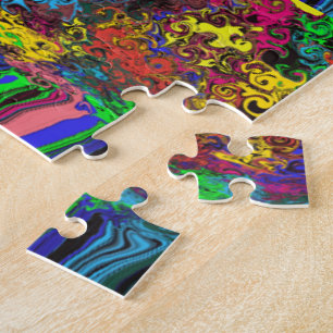 Puzzle Tornillos colorantes abstractos / aplastados / de
