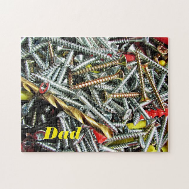 Puzzle Tornillos personalizados en un banco de trabajo (Horizontal)