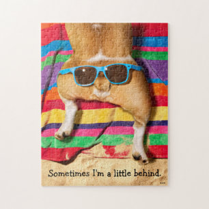 Puzzle Toro de perro con gafas de sol