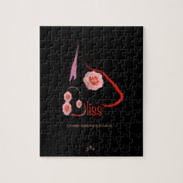 Puzzle Toro fanático inglés cae con arte Mascota de rosas