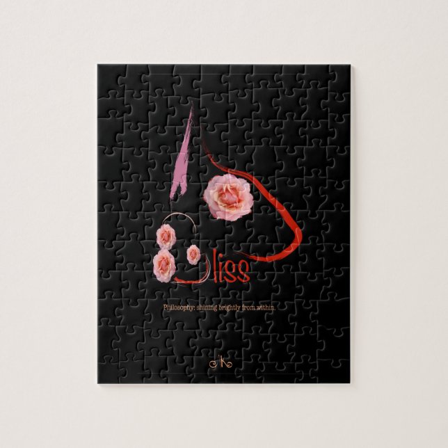 Puzzle Toro fanático inglés cae con arte Mascota de rosas (Vertical)