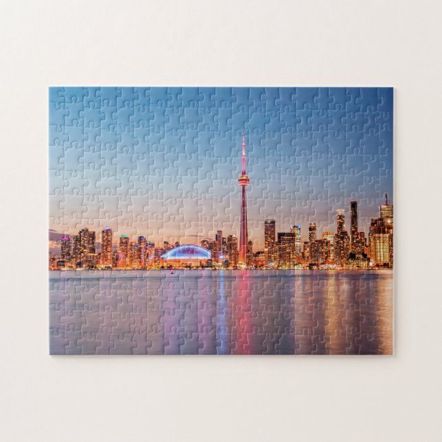 Puzzle Toronto horizonte al atardecer (Horizontal)