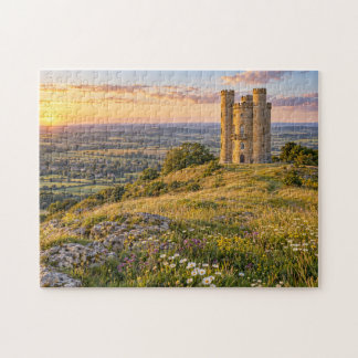 Puzzle Torre Broadway de Cotswolds Atardecer de Verano