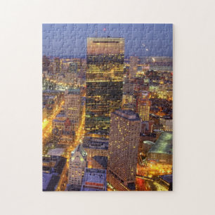 Puzzle Torre céntrica de Boston y de Hancock