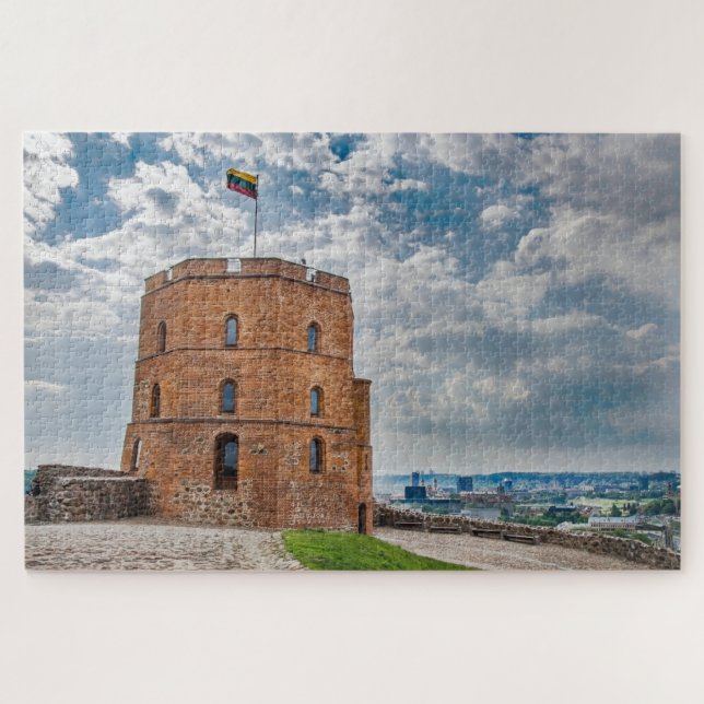 Puzzle Torre de Gediminas en Vilnius, Lituania (Horizontal)