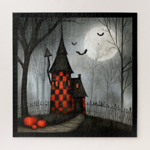 Puzzle Torre de Halloween de tablero de ajedrez gótico