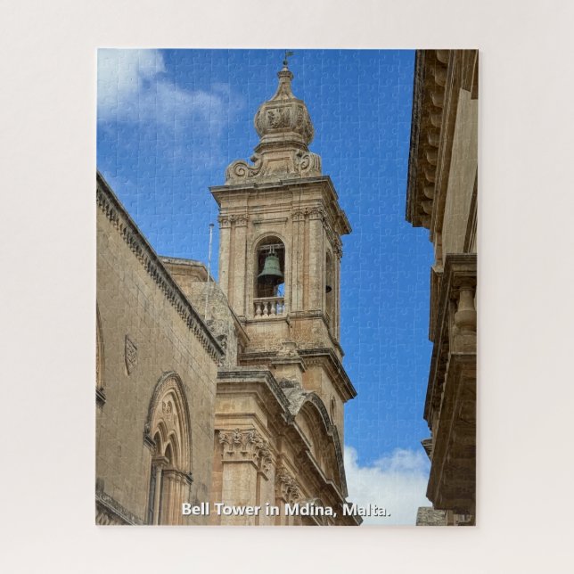 Puzzle Torre de la campana en Mdina, Malta. (Vertical)