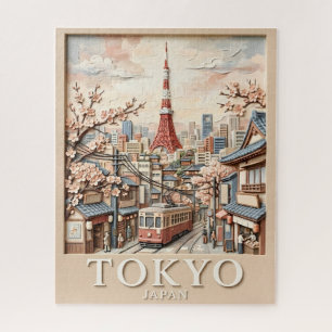 Puzzle Torre de Tokio Paisaje Urbano Japón Sakura Viaje V