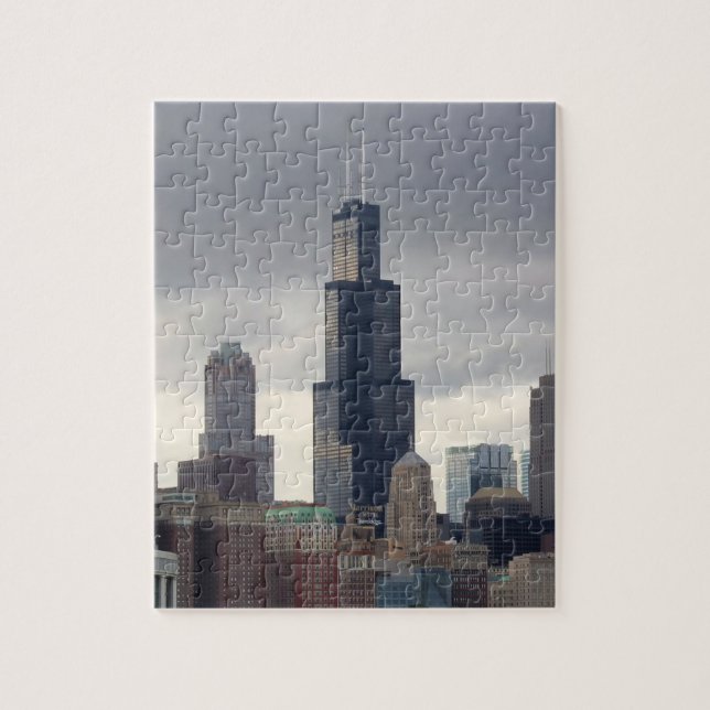 Puzzle Torre de Willis - horizonte de Chicago - 8x10 - PC (Vertical)