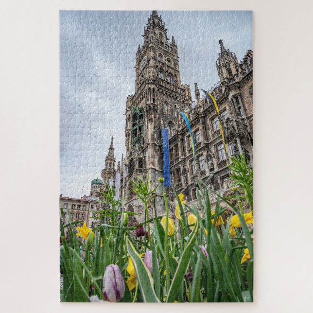 Puzzle Torre del Ayuntamiento de Múnich, Alemania (Vertical)